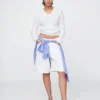 11" Mid Rise Longline Denim Shorts