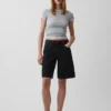 11" Mid Rise Longline Denim Shorts