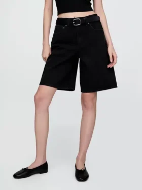 11″ Mid Rise Longline Denim Shorts