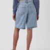 11" Mid Rise Longline Denim Shorts