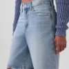 11" Mid Rise Longline Denim Shorts