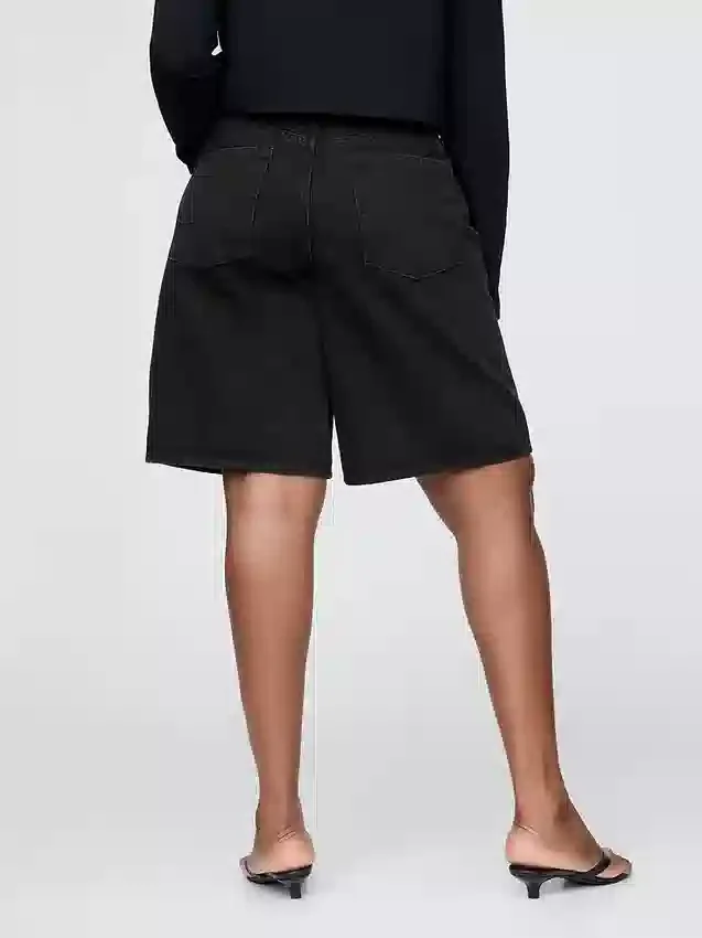 11" Mid Rise Longline Denim Shorts