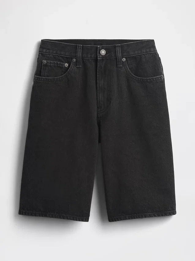 11" Mid Rise Longline Denim Shorts