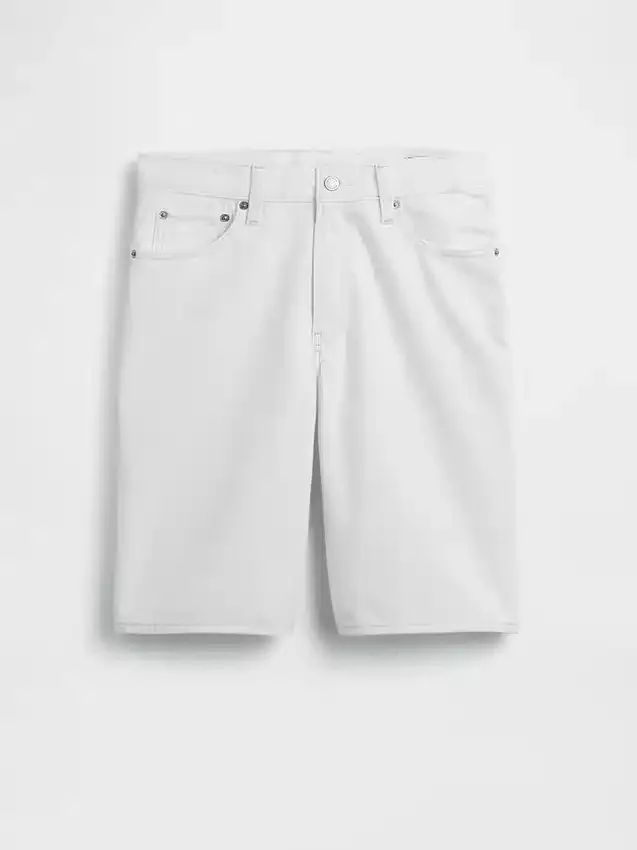 11" Mid Rise Longline Denim Shorts