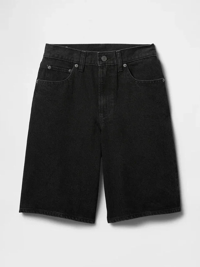 11" Mid Rise Longline Denim Shorts
