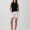 3.5" High Rise Relaxed Straight Denim Shorts