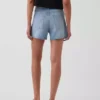 3.5" High Rise Relaxed Straight Denim Shorts