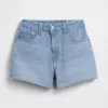 3.5" High Rise Relaxed Straight Denim Shorts