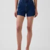3.5" High Rise Sailor Relaxed Straight Denim Shorts