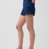 3.5" High Rise Sailor Relaxed Straight Denim Shorts