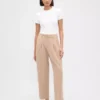 365 High Rise Brushed Twill Taper Ankle Trousers
