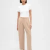 365 High Rise Brushed Twill Taper Ankle Trousers