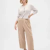 365 High Rise Brushed Twill Taper Ankle Trousers