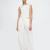 365 High Rise Linen-Blend Trousers