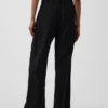 365 High Rise Linen-Blend Trousers