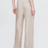365 High Rise Linen-Blend Trousers