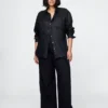 365 High Rise Linen-Blend Trousers