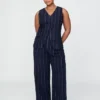 365 High Rise Linen-Blend Trousers