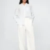 365 High Rise Linen-Blend Trousers