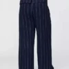 365 High Rise Linen-Blend Trousers