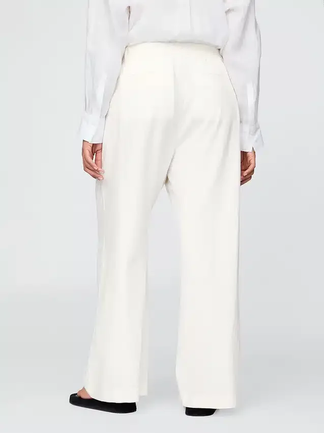 365 High Rise Linen-Blend Trousers