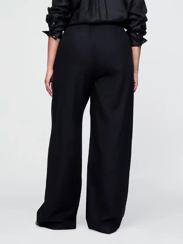 365 High Rise Linen-Blend Trousers