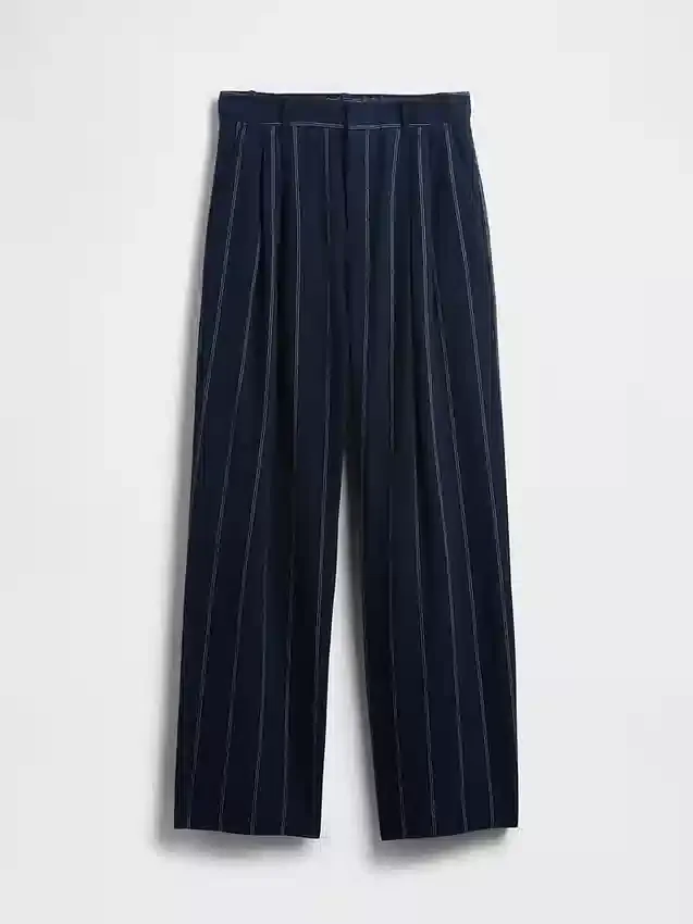 365 High Rise Linen-Blend Trousers