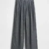 365 High Rise Linen-Blend Trousers