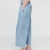 365 High Rise Ultrasoft Denim Pleated Ankle Trousers