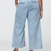 365 High Rise Ultrasoft Denim Pleated Ankle Trousers