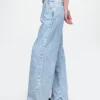 365 High Rise Ultrasoft Pleated Denim Trousers