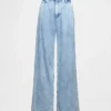 365 High Rise Ultrasoft Pleated Denim Trousers