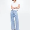 365 High Rise Ultrasoft Pleated Denim Trousers