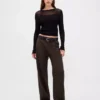 365 Low Rise Brushed Twill Pleated Trousers