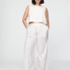365 Low Rise Linen-Blend Trousers