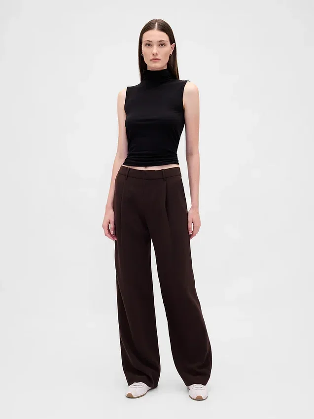 365 Low Rise Pleated Wide-Leg Trousers