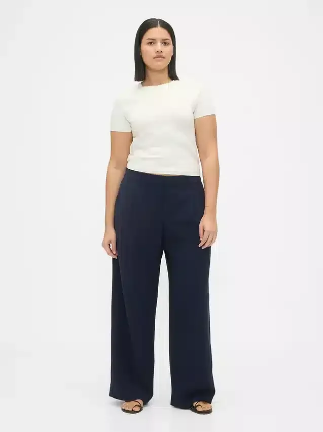 365 Low Rise Pleated Wide-Leg Trousers