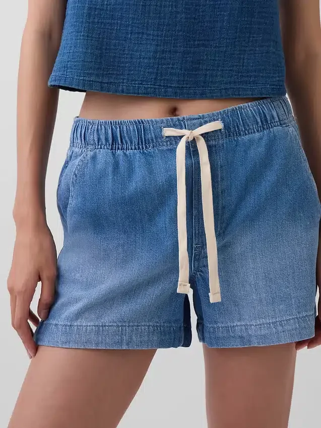 4" Denim Easy Shorts