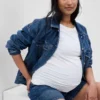 4" Maternity Full Panel Denim Shorts