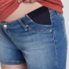 4" Maternity Inset Panel Denim Shorts