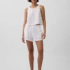 4" Mid Rise Cotton Gauze Easy Shorts