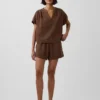 4" Mid Rise Cotton Gauze Easy Shorts