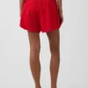 4" Mid Rise Cotton Gauze Easy Shorts