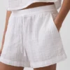 4" Mid Rise Cotton Gauze Easy Shorts