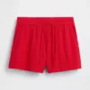 4" Mid Rise Cotton Gauze Easy Shorts