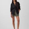 4" Mid Rise Cotton Gauze Easy Shorts