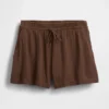 4" Mid Rise Cotton Gauze Easy Shorts