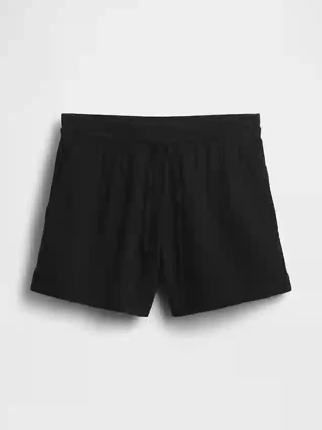 4" Mid Rise Cotton Gauze Easy Shorts
