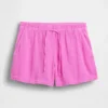 4" Mid Rise Cotton Gauze Easy Shorts