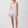 4" Mid Rise Linen-Blend Lace-Trim Shorts